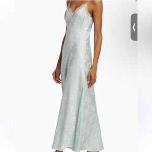 LoveShackFancy Soft Blue Embroidered Maxi Dress